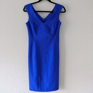 Laundry by Shelli Segal Royal Blue Fitted Dress.